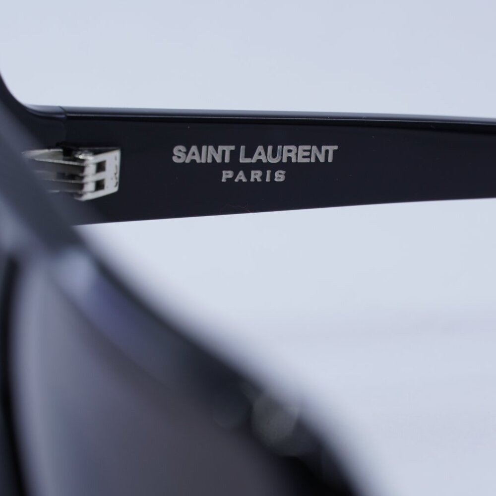 Saint Laurent SL569Y 001 Sunglasses Black Aviator Frame, Grey Lenses - Picture 8 of 12